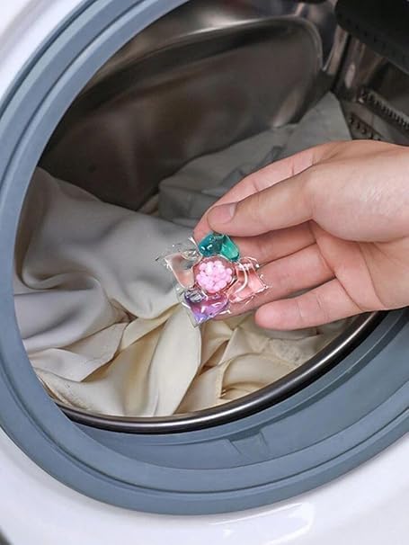 Laundry Detergent Pods for Washing Machine | 5 - in - 1 Liquid Laundry Capsules with Fragrance Beads | Stain Remover & Fabric Freshener Pods for Clothes Washing Pack OF 10