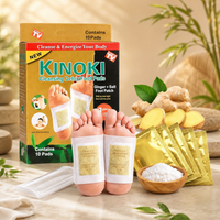 Kinoki Cleansing Detox Foot Pads Ginger + Salt Foot Patch Pack of 10